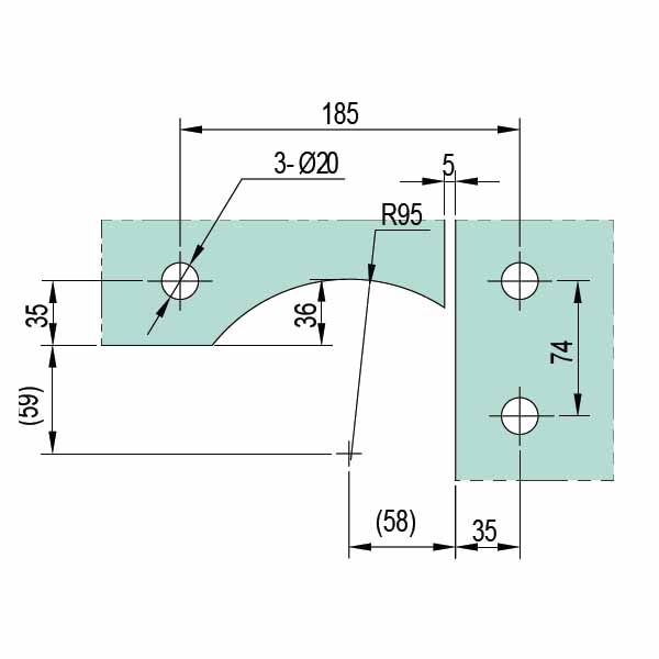 KMJ1134A-Bending Patch Fitting (M 401A)